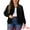 Black, variant on Plus Size Sequin Sparkle Long Sleeve Front Zip Bomber Jacket 2X Silver