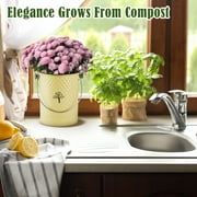Countertop Compost Bin Kitchen,Odor Resistant Indoor Compost Bin with Lid and Compost Bags,Compost Bucket Composter Container for Food Waste,Yellow