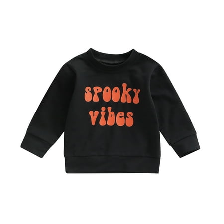 

Frobukio Toddler Boys Girls Sweatshirt Letter Print Long Sleeve Crewneck Design Pullover Tops Breathable Orange 2-3 Years