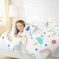 thumbnail image 4 of Homewish Colorful Graffiti Rainbow Bedding Comforter Set,Fairy Tale Theme Twin Comforter Sets,Cartoon Loves Stars Bedding Set For Girls,Luxury Bedroom Decor Reversible,2 Pieces, 4 of 8