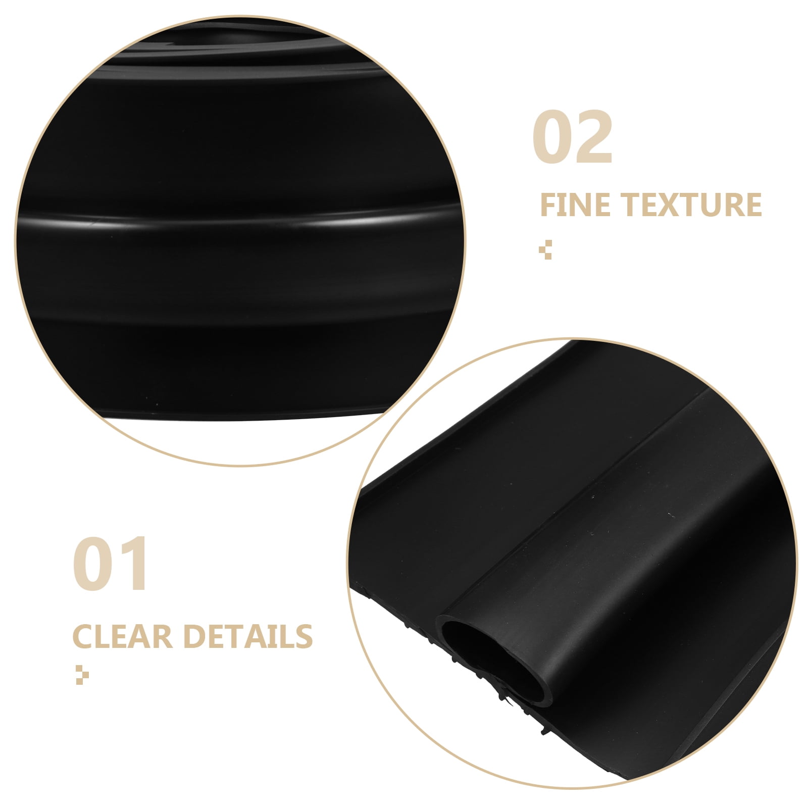 COMPUKAS Black Garage Door Bottom Seal Rubber Weather Stripping Strip 1 Set