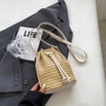 thumbnail image 2 of Bolso de mujer Cubo Bolso de paja informal Tejido Hobo Monederos Beach Beige DQrwqpou Para Estrenar, 2 of 3