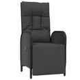 thumbnail image 5 of vidaXL 5 Piece Patio Dining Set with Cushions Black Poly Rattan, 5 of 10