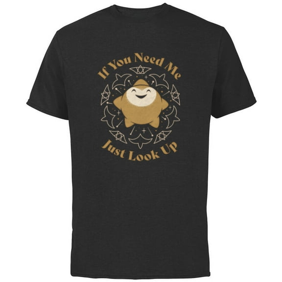 Disney Wish Star If You Need Me Just Look Up - Short Sleeve Cotton T-Shirt for Adults - Customized-Navy