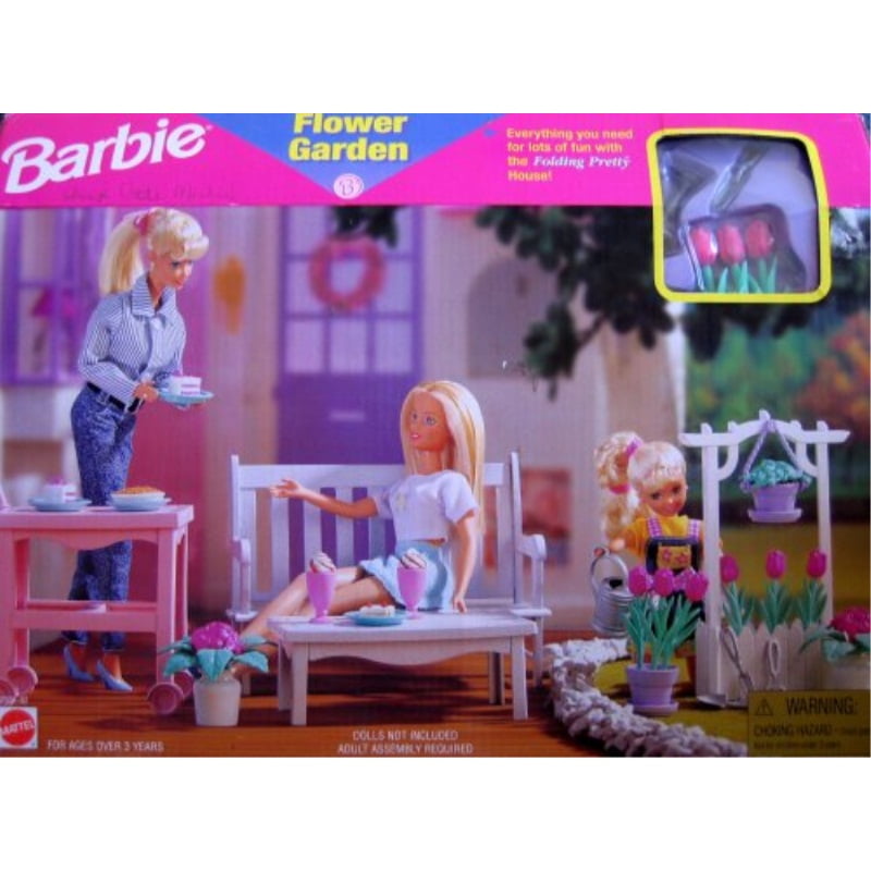 Barbie Flower Garden Playset Folding Pretty House (1997 Arcotoys