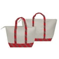 thumbnail image 3 of Chill Out! Canvas Boat Soft Sided Cooler Tote Set, Cream with Palid Detailing, 3 of 6
