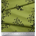 thumbnail image 3 of Soimoi Modal Satin Fabric Leaves & Floral Block Print Fabric by Yard 42 Inch Wide, 3 of 3