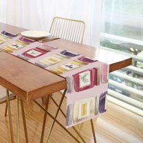 Yayeee Table Runner 70 inches Long Home Kitchen Dinning Party Decoration, Watercolor Jar