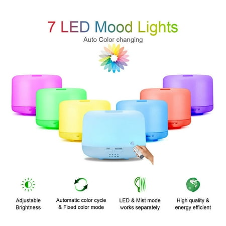 

LED Ultrasonic Aromatherapy Aroma 500ml Essential Oil Diffuser Air Humidifier
