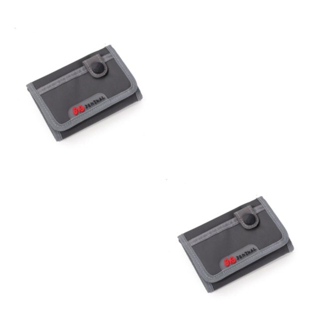 Sonducket Carteras de hombre, monedero con bolsillo para monedas, tarjeta plegable, estampado de letras, monedero, monederos, moda, estudiantes Gris oscuro 2Conjunto