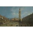 thumbnail image 2 of Canaletto 18x13 Black Ornate Wood Framed Double Matted Museum Art Print Titled - Piazza San Marco (Late 1720s), 2 of 5