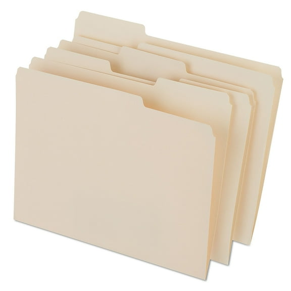 Staples 3 Tab Heavyweight Manila File Folders Letter 50/Box TR56677