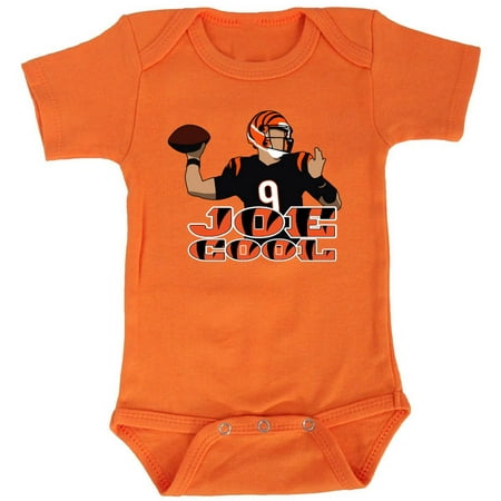 

Bengals Orange Joe Burrow Joe Cool Baby 1 Piece 6 MONTH