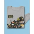 thumbnail image 3 of South Africa Tourist Map Sweatshirt Men -Image by Shutterstock, Male Medium, 3 of 4