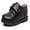 Black, variant on Blikcon Toddler Boys Dress Shoes Hook and Loop School Uniform Shoes