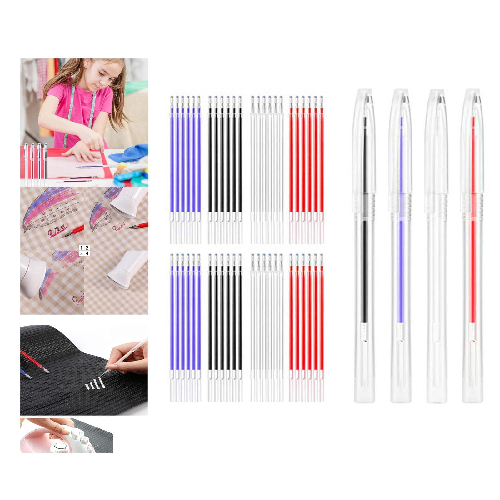 balikha 4x Marker Pen, 1 Set Heat Erasable Marking Pens 4Color 13Pcs