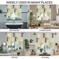 thumbnail image 3 of Spring Floral Swag Valances for Windows, Kitchen Curtains 36 Inch Length 2 Panels Set, Yellow Flowers Botanical Patchwork Grid Bohemia Short Curtains for Small Windows Cafe Curtains 28"x36", 3 of 8