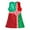 Green, variant on Alvivi Kids Girls Striped Color Block Christmas Dress Up Shiny Layer Skirt Jumpsuit 6-16