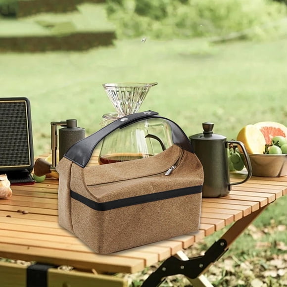 Bolsa para tetera, bolsa para cafetera, organizador de utensilios de cocina, bolsa vacía portátil para guardar juegos de café, bolsa para guardar