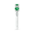 thumbnail image 5 of ANGARA Natural Emerald & Diamond Marquise and Dot Ring in 14K White Gold for Women (Size-3.5mm) | May Birthstone, Birthday, Anniversary, Jewelry Gift for Women | Natural Emerald Ring, 5 of 10