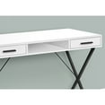 thumbnail image 3 of 42"l Office Desk For Home Use - White Laminate, Black Metal, 2 Drawers Organization Contemporary Work Small Homes 42"l, Storage Options, 3 of 3