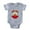 Heather Grey, variant on CafePress - FIN Food Face - Cute Infant Baby Football Bodysuit
