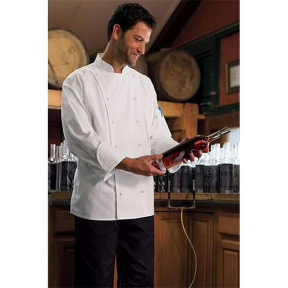 0437-2504 Sienna Chef Coat in White - Lagre