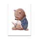 thumbnail image 3 of Cuadro en lienzo de estilo nórdico con diseño de oso, conejo, bebé, conejito, para guardería, arte de pared con flores y animales, póster e imagen impresa para habitación de niños, 3 of 5
