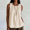 thumbnail image 5 of Jerdar Women's Tank Tops Business Casual Ruffle Trim Crew Neck Tie Shoulder Sleeveless Summer Shirts XL, 5 of 8