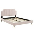 thumbnail image 3 of Modway Sienna Performance Velvet Queen Platform Bed in Pink, 3 of 10