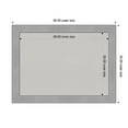 thumbnail image 4 of Amanti Art Grey Cork Board Framed Vista Brushed Nickel Bulletin Board 32 in. x 24 in., 4 of 7