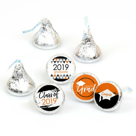 Orange Grad - Best is Yet to Come - Orange 2019 Graduation Party Round Candy Sticker Favors - Fit Hershey's (Best Candy Of 2019)