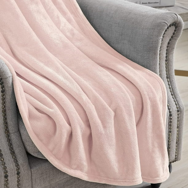 Iguohao Fleece Blanket Throw Size 50x60 Dusty Pink Plush Fuzzy Lightweight Throw Super Soft Microfiber Flannel Nap Blankets For Couch Bed Sofa Ul