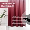 thumbnail image 3 of 2 Pcs Shade Tier Curtain, Rod Pocket Gradient Printed Blackout Short Curtain, 3 of 8