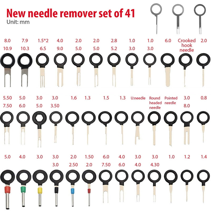 Details about   100PCS per Set Pin Ejector Wire Kit Extractor Auto Terminal Removal Connector 