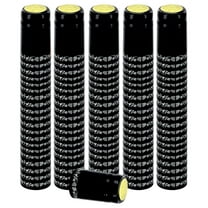 PVC Heat Shrink Capsules For Wine Bottles - 100 Count (Black and Silver)