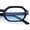 Matte Black Frame - Blue Lens, variant on Retro Octagon Thick Frame Sunglasses Geometric Bold Small Frame UV400 Black Frame - Black Lens
