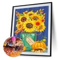 thumbnail image 1 of Cuadros Decorativos 5D DIY Diamond Painting Kits completo redondo taladro girasol mosaico imagen pared arte Tmvgtek embutido en tela, 1 of 9