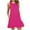 Hot Pink(2025), variant on Pntutb Dresses for Women,O Neck Pockets Sleeveless Above Knee Dress Loose Party Dress