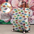 thumbnail image 4 of White Cartoon Colorful Dinosaurs Pattern Luggage Cover Fashion Suitcase Cover Baggage Covers Fit 25-28 Inch Luggage (Go Travel), 4 of 5