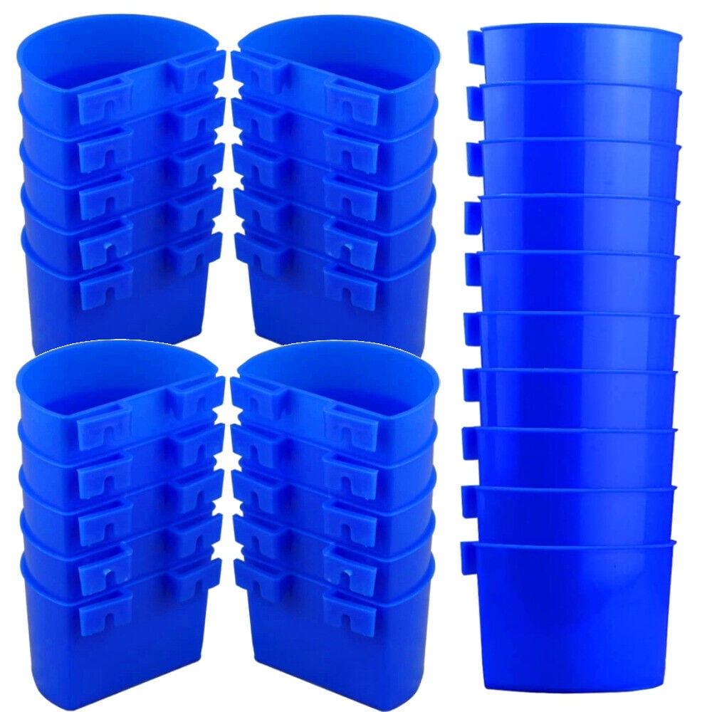 jiayinshidai Cage Cups 20pc Pack Bird Cage Feeding Cups Chicken Seed
