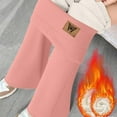 thumbnail image 6 of Aboser Flare Yoga Pants Women Winter Sherpa Fleece Lined Pants Stretchy High Waisted Workout Leggings Casual Wide Leg Trousers Soft Slim Fit Long Legging Pink S, 6 of 9