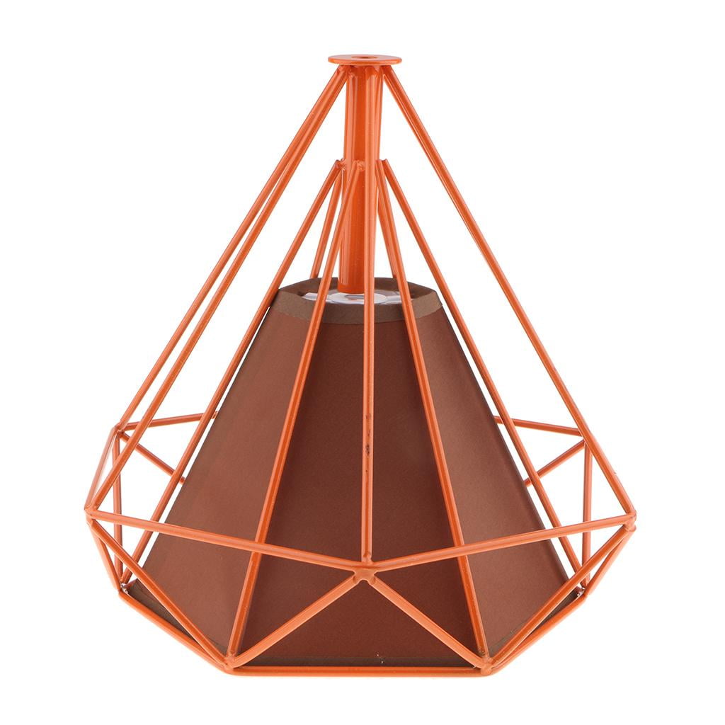 EHJRE Fabric Lampshade Chandelier -jourss Cage Luminaire Luminaire , Type 2 - Orange, as Described