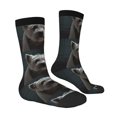 thumbnail image 2 of Goofa Dog Wrapped in Towel 1 Printed Men's Crew Socks, Soft Durable Breathable Moisture-Wicking with Odor Control Cotton socks, 2 of 9