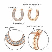 Lucky Horseshoe Stud Earrings For Women