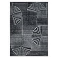 thumbnail image 2 of World Rug Gallery Contemporary Stripe Arch Design Area Rug - BLACK 5'X7', 2 of 9