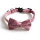 thumbnail image 1 of Zhuge Collar para gatos con hebilla ajustable, de seguridad, suave, para perros pequeños o gatos, lazo rosa, 1 of 4