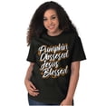 thumbnail image 3 of Fall Pumpkin Obsessed Jesus Blessed Women's Plus Size Graphic Tee Brisco Brands 4X, 3 of 5