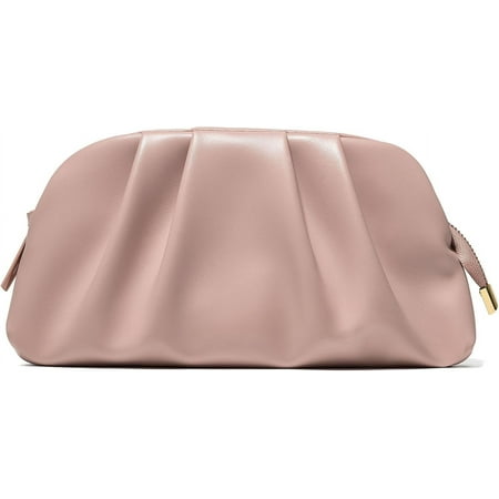 QIUYI Dressy Vegan Leather Clutch Purse for Women Formal  Soft Pleated PU Evening Clutch for Weddings  Proms  Cocktail-Gemma