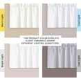 thumbnail image 3 of Cortinas opacas de 2 paneles para ventanas de cocina, baño, sala de estar y dormitorio, con privacidad, decorativas, con bolsillo para barra, cortas., 3 of 5